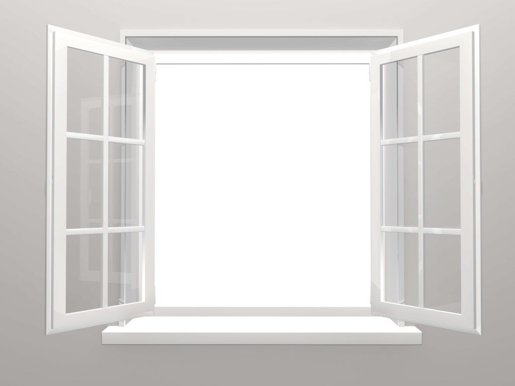 3D illustration of a window