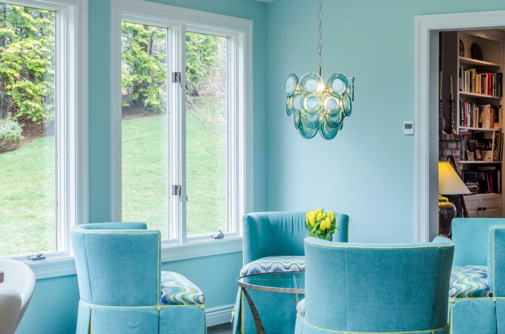 baby blue sunroom