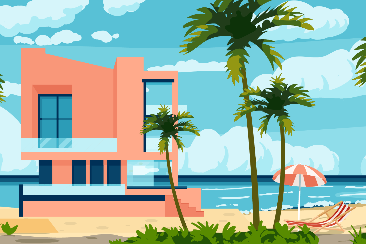 A header graphic for a blog about the most expensive vacation rentals in each U.S. state.