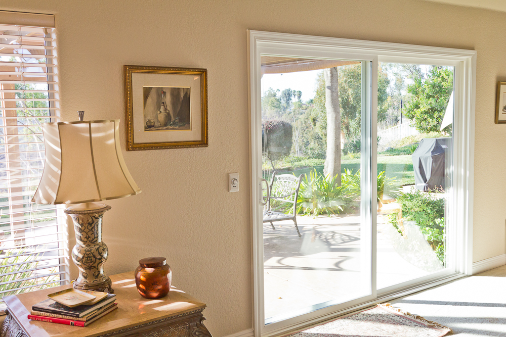 interior image of sliding glass door